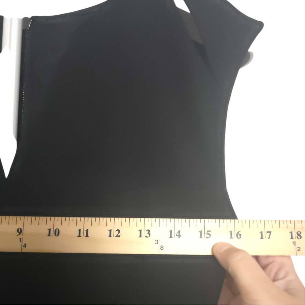 Kelly Wearstler Women's Black Cutout Sheath‎ Dress Pockets Zipper Back Size 4 - Picture 6 of 12